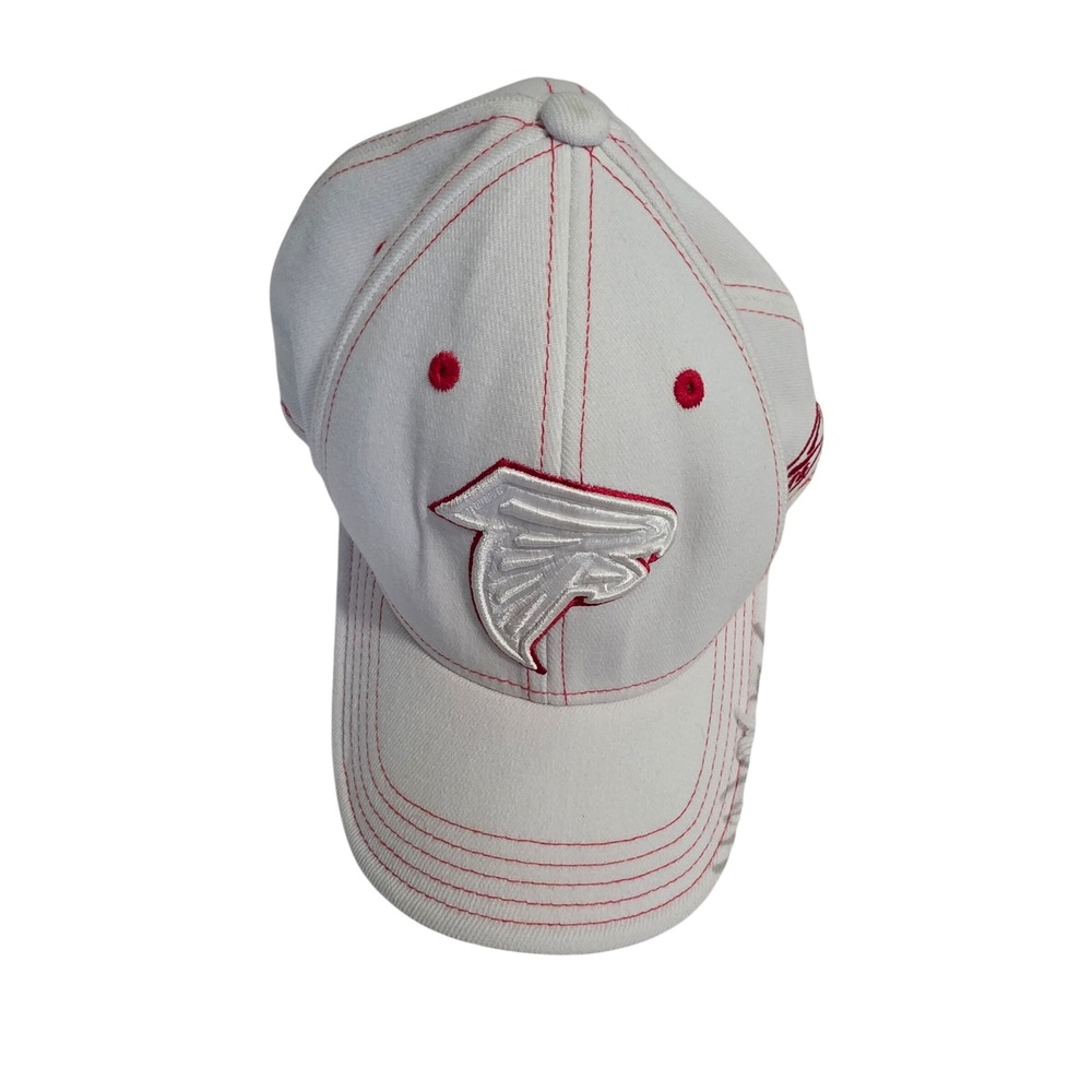 Reebok Atlanta Falcons NFL Hat White Red Contrast Stitching Baseball Cap OSFA